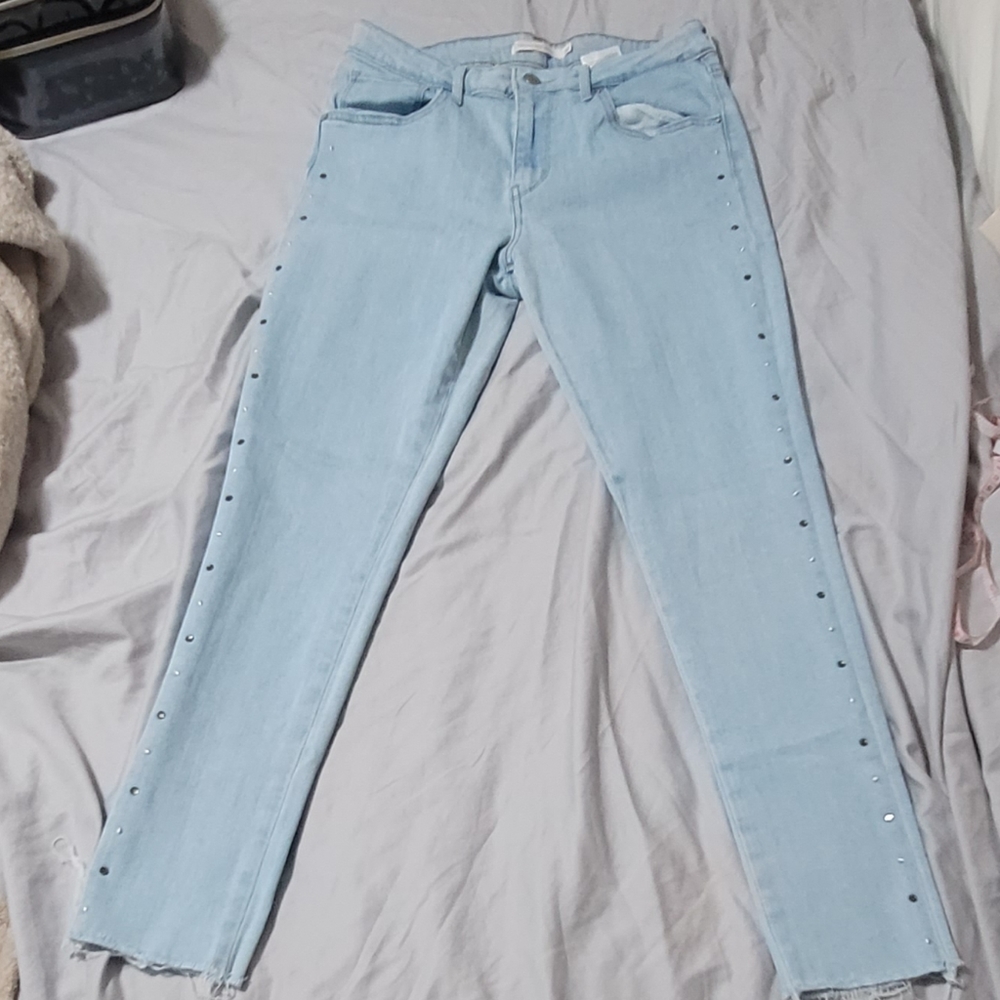 Levis 721 high rise studded skinny jeans